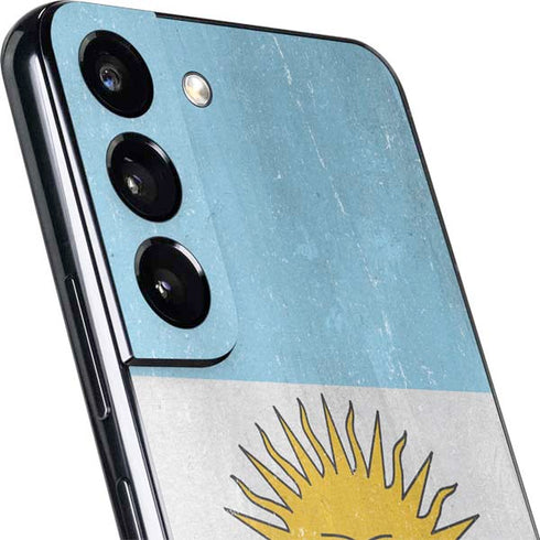 Argentina Flag Distressed Galaxy S22 Plus Skin